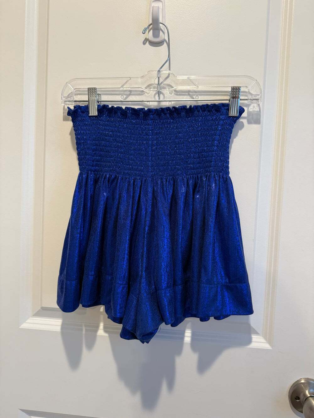 Queen of Sparkles Size Small Blue Sparkle Shorts High Waisted